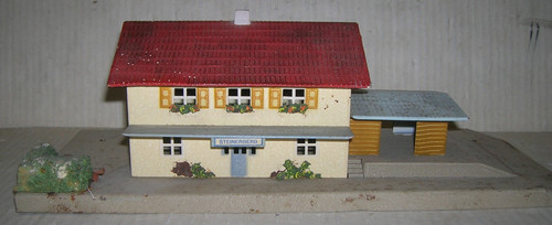 Alter kibri blech bahnhof - blech, h0